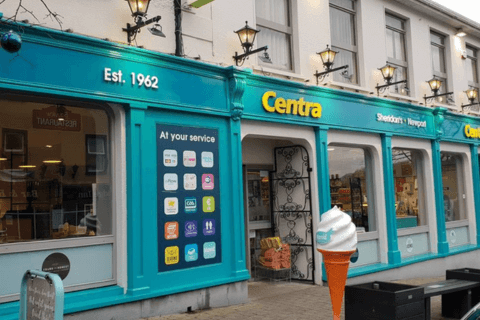 Burrishoole community centre - business sponsor Sheridan's Centra, Newport.