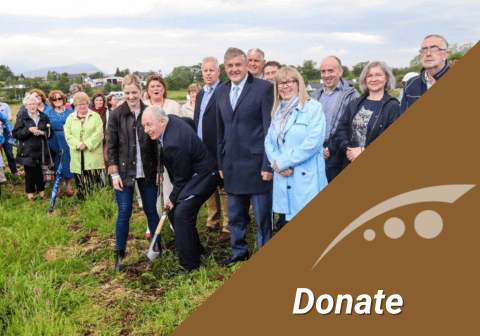 Burrishoole Community centre sports hall breaking ground by Michael Ring